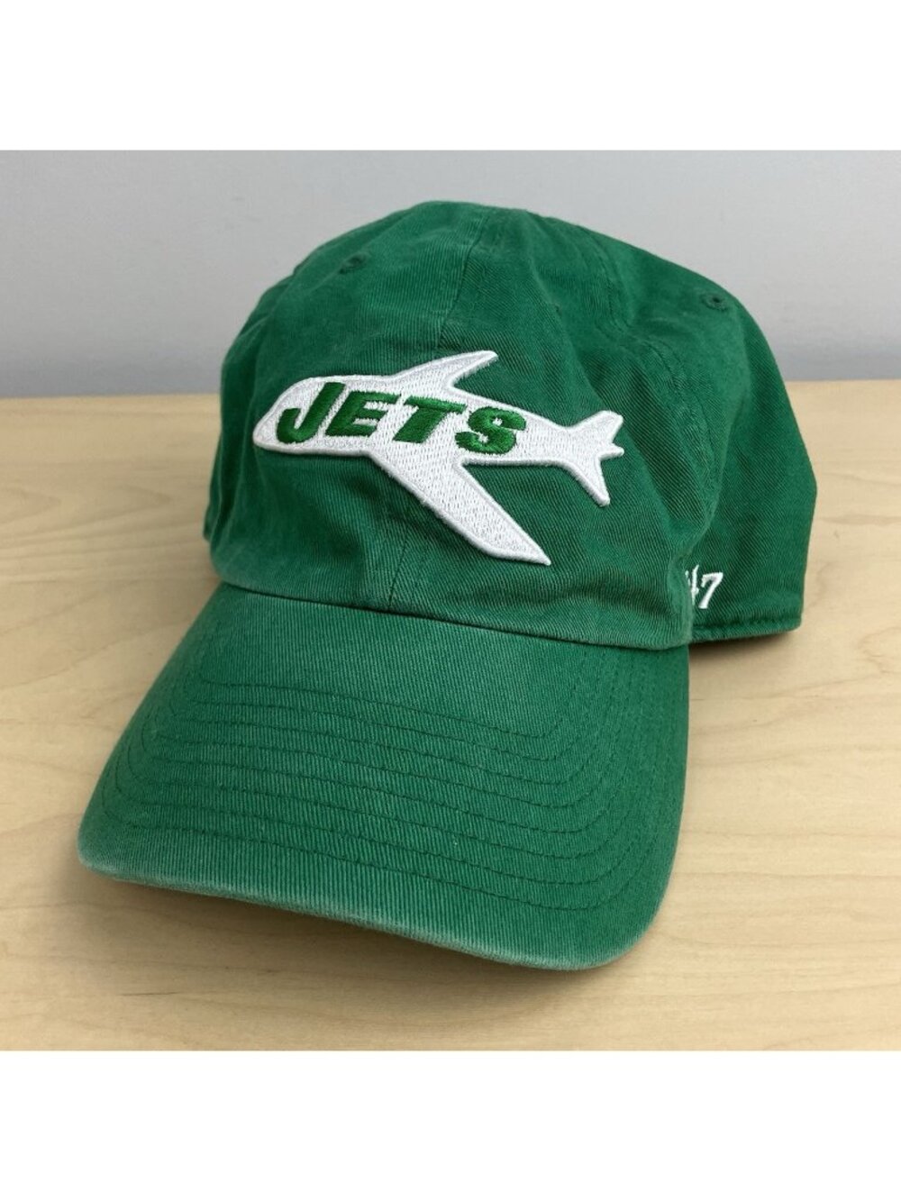 47 Brand New York Jets NFL Strapback Hat Green White Embroidered Logo Cap
